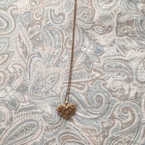 Flower heart necklace